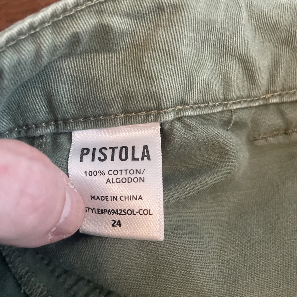 Pistola Women's Cargo Pants 24 In Waist Drawstring Army Green  26" Inseam Gorp - Picture 4 of 9